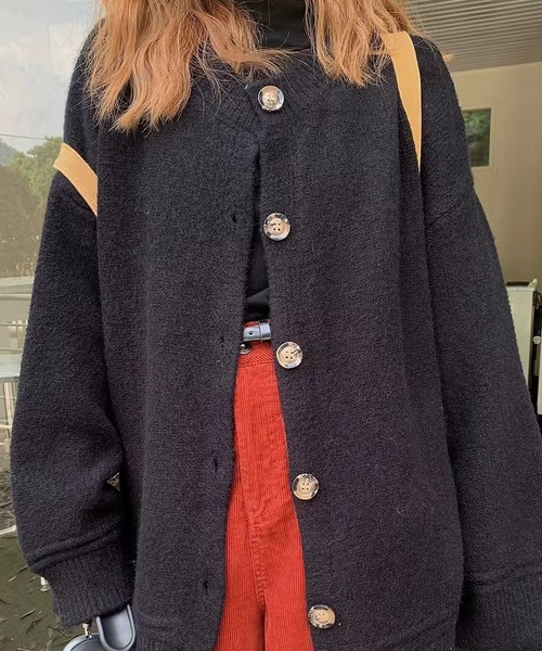 BLANC FICELLE(ブランフィセル)の「ニット カーディガン(カーディガン/ボレロ・レディース・ブラック/Off White/グレー/ピンク/ベージュ・FREE)」の2枚目の写真