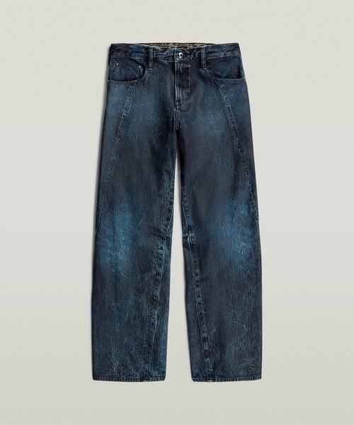 G-STAR(ジースター)の「CONTOR 3D LOOSE JEANS/立体裁断ワイドルーズジーンズ/レザーライクコーティング加工/L30(デニムパンツ・レディース・ダークインディゴブルー・24inch)」の6枚目の写真