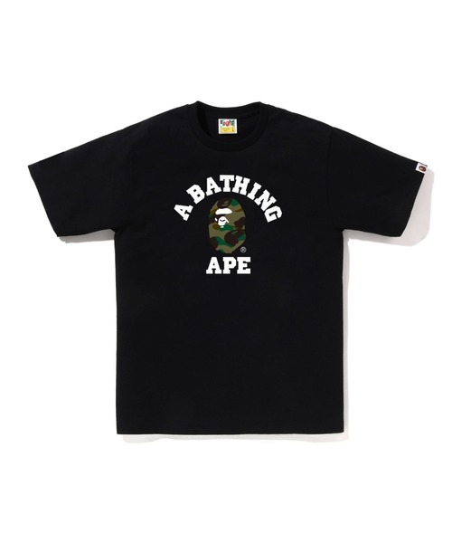 A BATHING APE（アベイシングエイプ）の「1ST CAMO COLLEGE TEE（Tシャツ/カットソー・メンズ・ホワイト×イエロー/ブラック×イエロー/ブラック系その他7/ブラック×グリーン/ホワイト系その他7/ホワイト×グリーン・XXX-LARGE/LARGE/XX-LARGE/SMALL/MEDIUM/X-LARGE）」の4枚目の写真