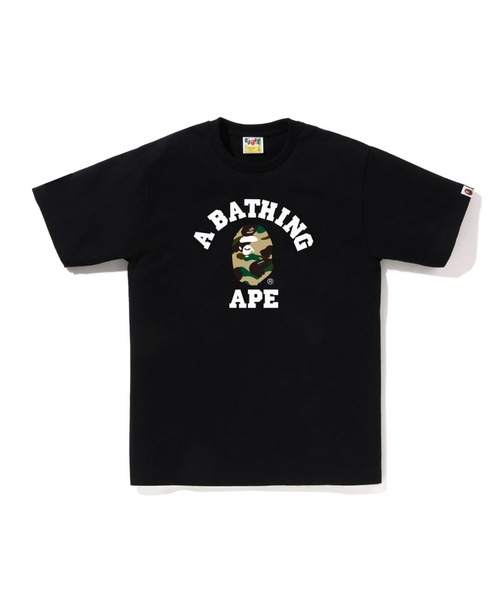 A BATHING APE（アベイシングエイプ）の「1ST CAMO COLLEGE TEE（Tシャツ/カットソー・メンズ・ホワイト×イエロー/ブラック×イエロー/ブラック系その他7/ブラック×グリーン/ホワイト系その他7/ホワイト×グリーン・XXX-LARGE/LARGE/XX-LARGE/SMALL/MEDIUM/X-LARGE）」の5枚目の写真
