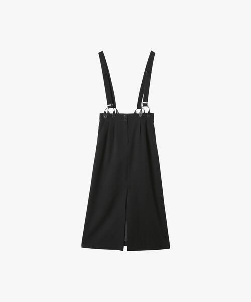 To b. by agnes b.(トゥービーバイアニエスベー)の「【Outlet】ウール調 サスペンダースカート(スカート・レディース・ブラック・38/40/36)」の2枚目の写真