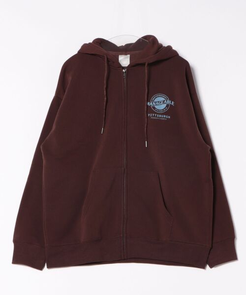 ８(eight)（エイト）の「裏起毛ロゴZIPパーカー（パーカー・メンズ・ホワイト/ブラック/グリーン系その他/ブラウン・LARGE/MEDIUM/X-LARGE）」の2枚目の写真