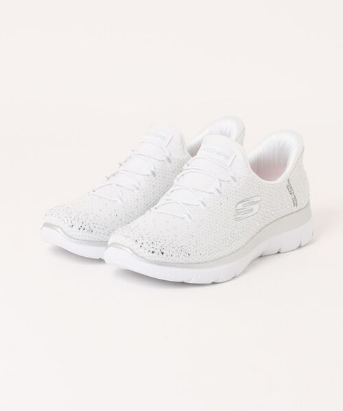 SKECHERS(スケッチャーズ)の「【SKECHERS】スケッチャーズ Slip-ins:Summits - Brilliant Shine(スリップインズ:サミッツ - ブリリアント シャイン)スリッポンスニーカー 150273(スニーカー・レディース・ブラック×ゴールド/ホワイト×シルバー・22.5cm/23.0cm/23.5cm/24.0cm/24.5cm/25.0cm)」の2枚目の写真