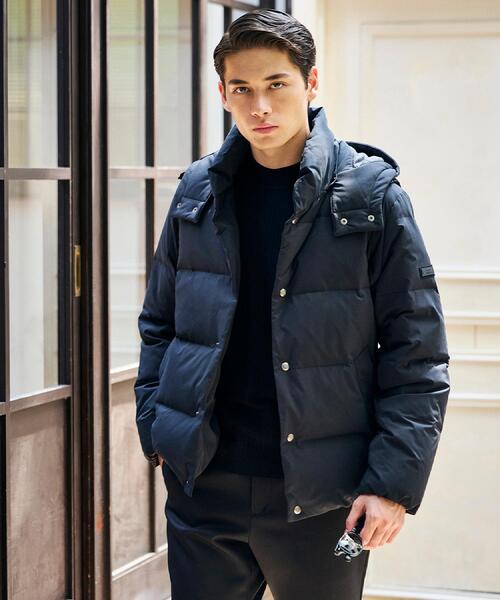 M-PREMIER COUTURE デタッチャブル ダウンジャケット 34 セール】【袖取り外し可】デタッチャブル ダウンブルゾン（ダウン