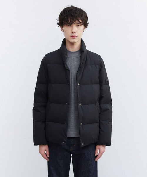 TAKEO KIKUCHI（タケオキクチ）の「【袖取り外し可】デタッチャブル ダウンブルゾン（ダウンジャケット/コート・メンズ・ブラック/チャコールグレー/ライトグレー・04/03/02）」の18枚目の写真