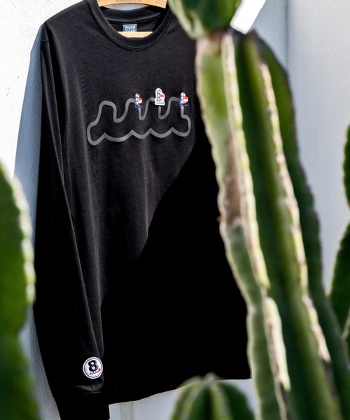 muta marine(ムータ・マリン)の「muta MARINE/ムータ マリン/別注 Three America Heart LS TEE(Tシャツ/カットソー・メンズ・ブラック/ホワイト・M/L/XL)」の2枚目の写真