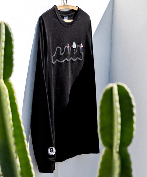 muta marine(ムータ・マリン)の「muta MARINE/ムータ マリン/別注 Three America Heart LS TEE(Tシャツ/カットソー・メンズ・ブラック/ホワイト・M/L/XL)」の11枚目の写真