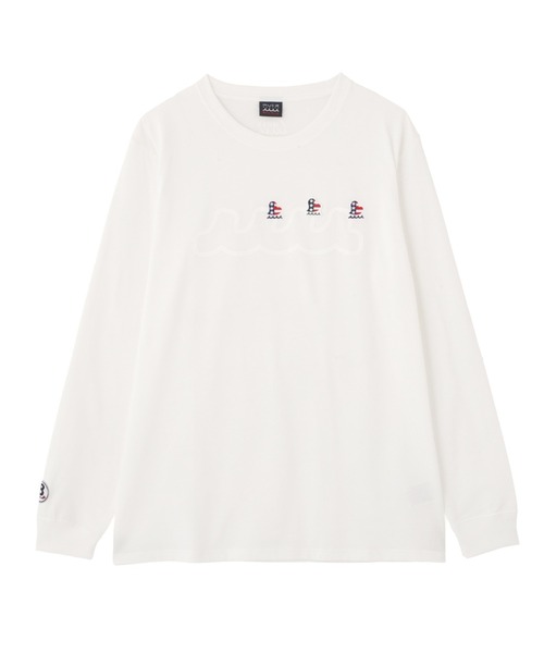 muta marine(ムータ・マリン)の「muta MARINE/ムータ マリン/別注 Three America Heart LS TEE(Tシャツ/カットソー・メンズ・ブラック/ホワイト・M/L/XL)」の8枚目の写真