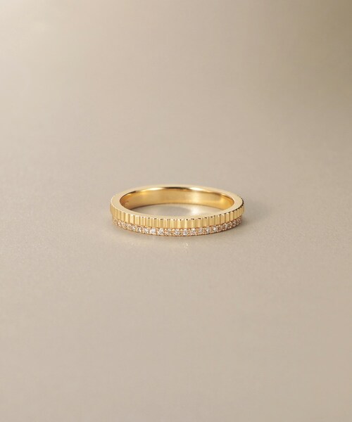 K10ダイヤモンド 縦溝 リング（リング）｜COCOSHNIK（ココシュニック
