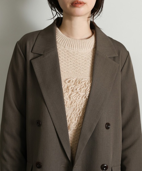 select MOCA Et（セレクトモカエト）の「【Et】Asymmetrical Loop Panel Knit（ニット/セーター・レディース・グレー/チャコールグレー/ベージュ・FREE）」の22枚目の写真