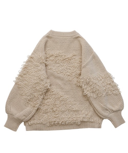 select MOCA Et（セレクトモカエト）の「【Et】Asymmetrical Loop Panel Knit（ニット/セーター・レディース・グレー/チャコールグレー/ベージュ・FREE）」の5枚目の写真