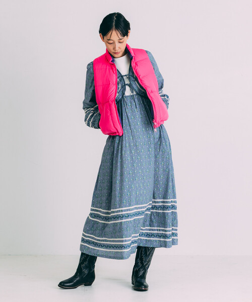 Freada（フリーダ）の「Freada/フリーダ リバーシブル ダウン ベスト（ダウンベスト・レディース・ブラウン/ピンク・ONE SIZE）」の3枚目の写真