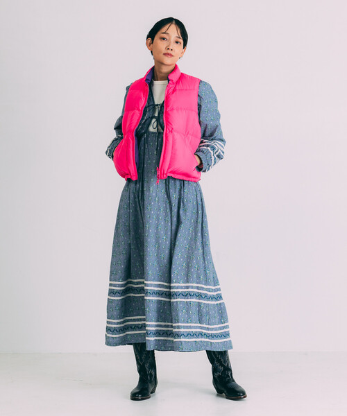 Freada（フリーダ）の「Freada/フリーダ リバーシブル ダウン ベスト（ダウンベスト・レディース・ブラウン/ピンク・ONE SIZE）」の5枚目の写真