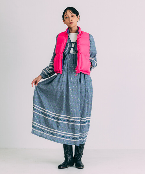 Freada（フリーダ）の「Freada/フリーダ リバーシブル ダウン ベスト（ダウンベスト・レディース・ブラウン/ピンク・ONE SIZE）」の7枚目の写真