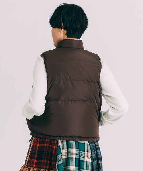 Freada（フリーダ）の「Freada/フリーダ リバーシブル ダウン ベスト（ダウンベスト・レディース・ブラウン/ピンク・ONE SIZE）」の10枚目の写真