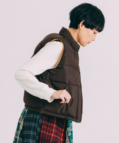 Freada（フリーダ）の「Freada/フリーダ リバーシブル ダウン ベスト（ダウンベスト・レディース・ブラウン/ピンク・ONE SIZE）」の11枚目の写真
