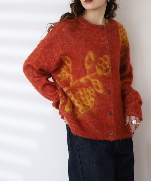 BARNDOOR(バーンドア)の「木の実 ジャカード カーデ(カーディガン/ボレロ・レディース・ブラウン/グレー/ネイビー/アイボリー・FREE)」の3枚目の写真