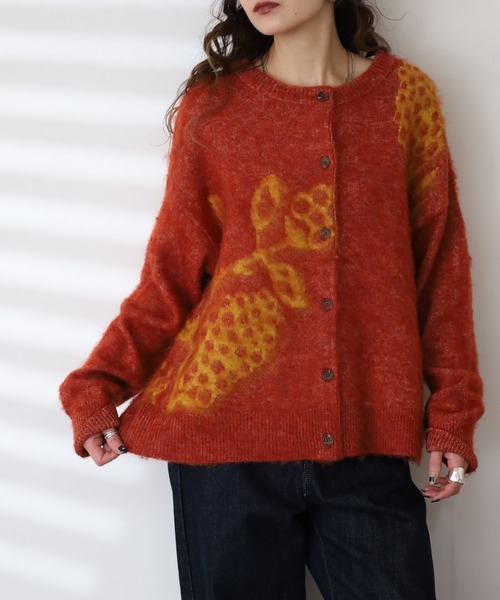 BARNDOOR(バーンドア)の「木の実 ジャカード カーデ(カーディガン/ボレロ・レディース・ブラウン/グレー/ネイビー/アイボリー・FREE)」の17枚目の写真