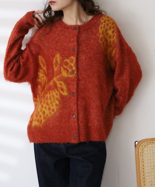 BARNDOOR(バーンドア)の「木の実 ジャカード カーデ(カーディガン/ボレロ・レディース・ブラウン/グレー/ネイビー/アイボリー・FREE)」の18枚目の写真