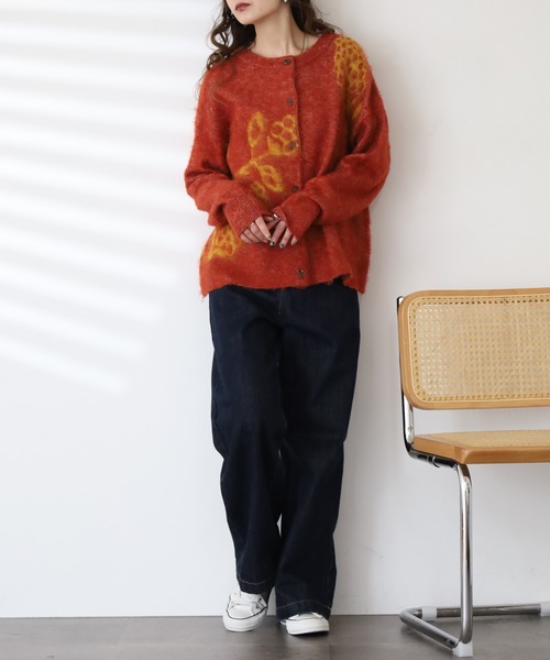 BARNDOOR(バーンドア)の「木の実 ジャカード カーデ(カーディガン/ボレロ・レディース・ブラウン/グレー/ネイビー/アイボリー・FREE)」の19枚目の写真
