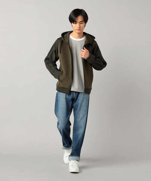 COMME CA MEN(コムサメン)の「ニットコンビ ジップアップパーカ(パーカー・メンズ・ベージュ/チャコールグレー/ブラック・L/M)」の20枚目の写真