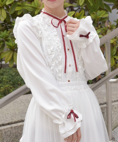 ホイップフリルブラウス（シャツ/ブラウス）｜axes femme（アクシーズ