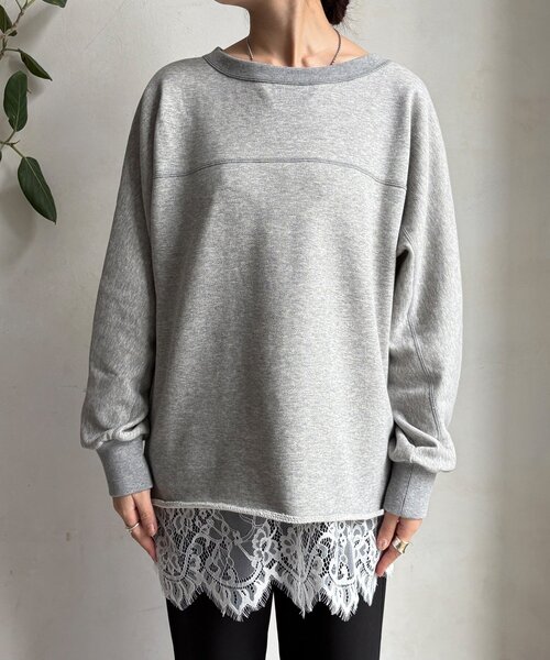 DouDou（ドゥドゥ）の「【インフルエンサーOKOCHI企画】裏毛ナンバリングプルオーバー（スウェット・レディース・ブラウン/グレー・FREE）」の17枚目の写真