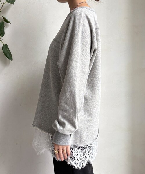 DouDou（ドゥドゥ）の「【インフルエンサーOKOCHI企画】裏毛ナンバリングプルオーバー（スウェット・レディース・ブラウン/グレー・FREE）」の18枚目の写真