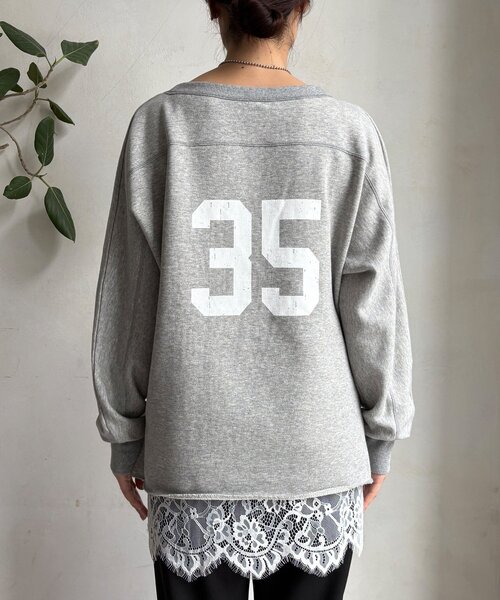 DouDou（ドゥドゥ）の「【インフルエンサーOKOCHI企画】裏毛ナンバリングプルオーバー（スウェット・レディース・ブラウン/グレー・FREE）」の19枚目の写真
