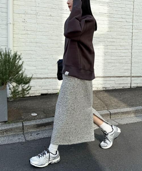 fredy emue（フレディエミュ）の「両面起毛モックネックスウェットプルオーバー（スウェット・レディース・ライトグレー/アイボリー/ライトブルー/チャコールグレー・38）」の5枚目の写真