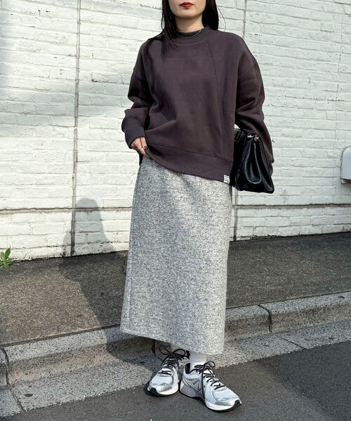 fredy emue（フレディエミュ）の「両面起毛モックネックスウェットプルオーバー（スウェット・レディース・ライトグレー/アイボリー/ライトブルー/チャコールグレー・38）」の8枚目の写真