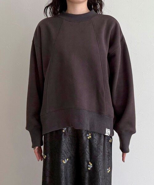 fredy emue（フレディエミュ）の「両面起毛モックネックスウェットプルオーバー（スウェット・レディース・ライトグレー/アイボリー/ライトブルー/チャコールグレー・38）」の15枚目の写真