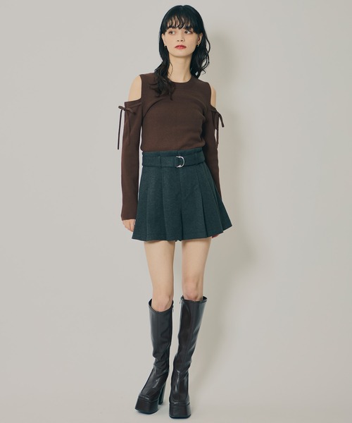 REDYAZEL（レディアゼル）の「ウールライクタックショートパンツ（その他パンツ・レディース・グレー/ベージュ/ネイビー・SMALL/MEDIUM）」の9枚目の写真