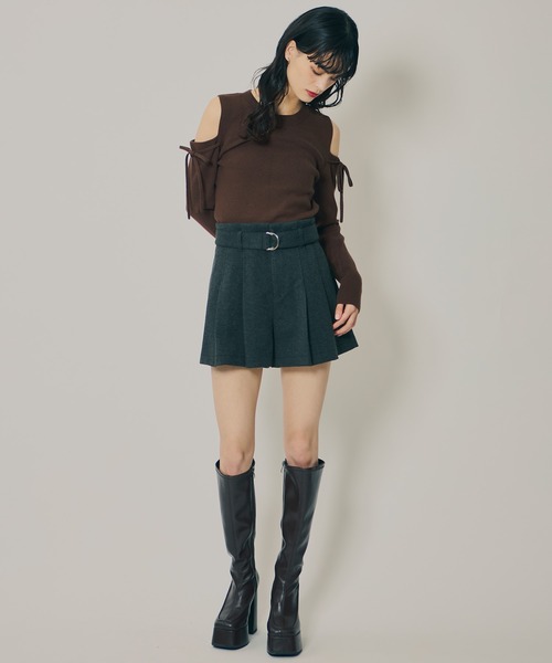 REDYAZEL（レディアゼル）の「ウールライクタックショートパンツ（その他パンツ・レディース・グレー/ベージュ/ネイビー・SMALL/MEDIUM）」の10枚目の写真