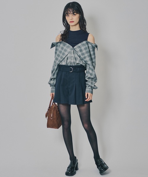 REDYAZEL（レディアゼル）の「ウールライクタックショートパンツ（その他パンツ・レディース・グレー/ベージュ/ネイビー・SMALL/MEDIUM）」の16枚目の写真
