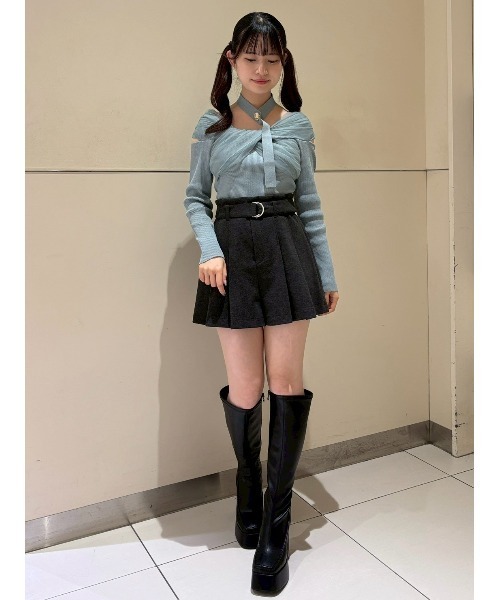 REDYAZEL（レディアゼル）の「ウールライクタックショートパンツ（その他パンツ・レディース・グレー/ベージュ/ネイビー・SMALL/MEDIUM）」の8枚目の写真