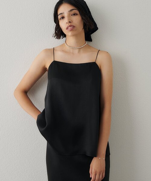 Whim Gazette（ウィムガゼット）の「サテンキャミソール（キャミソール・レディース・ブラック/オフホワイト・FREE）」の21枚目の写真