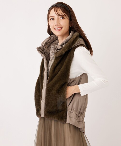 セール】フェイクファー ドッキングジレ（ベスト）｜TO BE CHIC