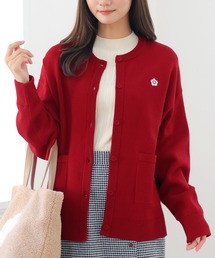 レトロロゴバイカラー カーディガン（カーディガン/ボレロ）｜MARY