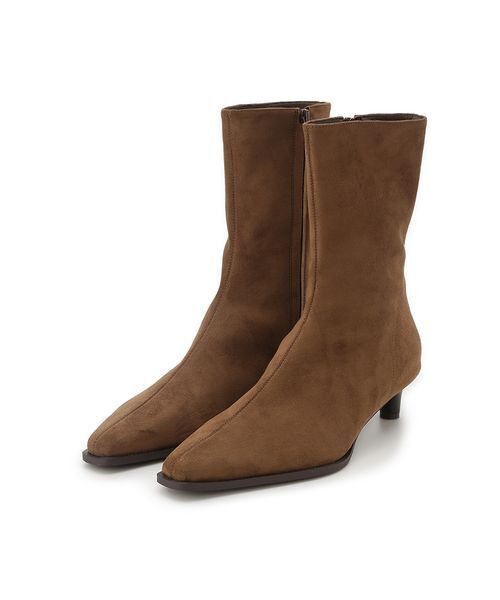 Mila Owen（ミラオーウェン）の「キトゥンヒールショートブーツ（ブーツ・レディース・ダークブラウン/ベージュ/ブラック・36/37/38）」の3枚目の写真