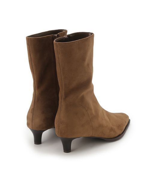 Mila Owen（ミラオーウェン）の「キトゥンヒールショートブーツ（ブーツ・レディース・ダークブラウン/ベージュ/ブラック・36/37/38）」の7枚目の写真