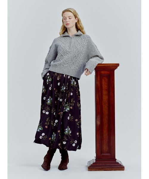 Mila Owen（ミラオーウェン）の「キトゥンヒールショートブーツ（ブーツ・レディース・ダークブラウン/ベージュ/ブラック・36/37/38）」の4枚目の写真