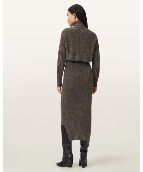 ALLSAINTS(オールセインツ)の「SABINE 2-IN-1 MAXI DRESS | SABINE 2-IN-1 マキシ ドレス・ワンピース(ワンピース・レディース・ブラウン系その他・XS/S/M/L)」の3枚目の写真