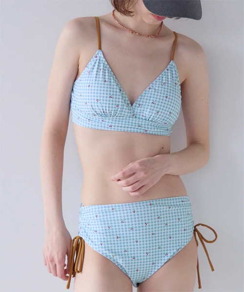 SEA DRESS(シードレス)の「Vネックシンプルデザインビキニ/水着(水着・レディース・ブラック系その他/ブラック/ライトブルー/アイボリー/ブラウン・L/M/S)」の18枚目の写真