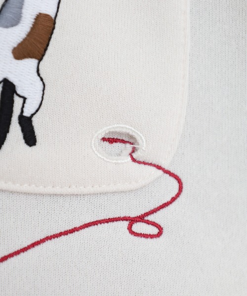 Quelle Chance(ケルシャンス)の「多ポケット刺繍七分袖プルオーバー いろいろネコ(Tシャツ/カットソー・レディース・キナリ/モカ/チャコールグレー・M/L)」の10枚目の写真