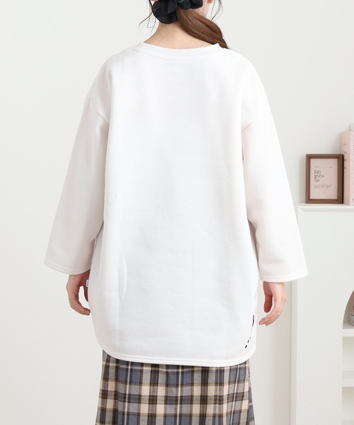 Quelle Chance(ケルシャンス)の「多ポケット刺繍七分袖プルオーバー いろいろネコ(Tシャツ/カットソー・レディース・キナリ/モカ/チャコールグレー・M/L)」の15枚目の写真