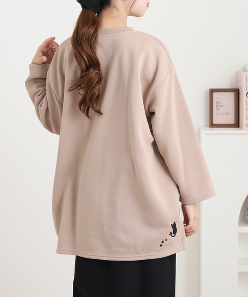 Quelle Chance(ケルシャンス)の「多ポケット刺繍七分袖プルオーバー いろいろネコ(Tシャツ/カットソー・レディース・キナリ/モカ/チャコールグレー・M/L)」の20枚目の写真