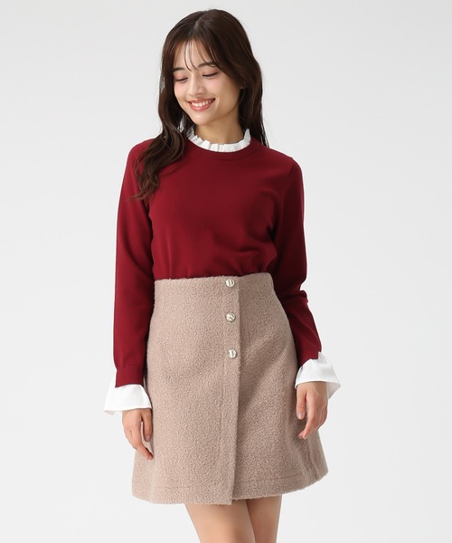 【NEW】ミッシュマッシュ（MISCH MASCH）/2025秋冬新作 ブークレーミニスカート セール】2025秋冬新作 ブークレーミニスカート（スカート）｜MISCH