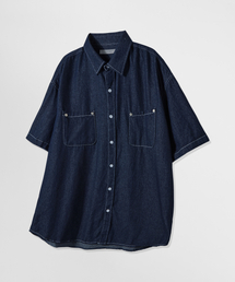 SIGNATURE（シグネチャ）の「a two-pocket rivet denim half shirt [indigo]（シャツ/ブラウス・メンズ）」