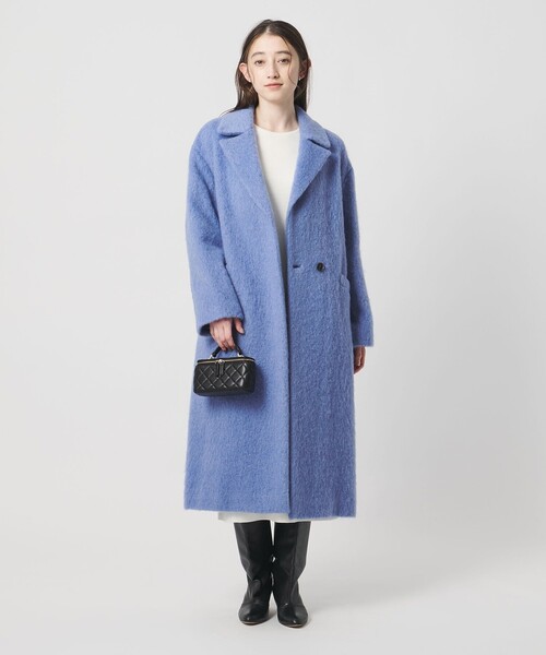 UNITED ARROWS（ユナイテッドアローズ）の「シャギー ビッグ テーラード コート（チェスターコート・レディース・オフホワイト/コバルトブルー・34/38/36）」の19枚目の写真